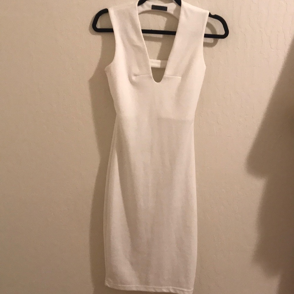 White body con dress
